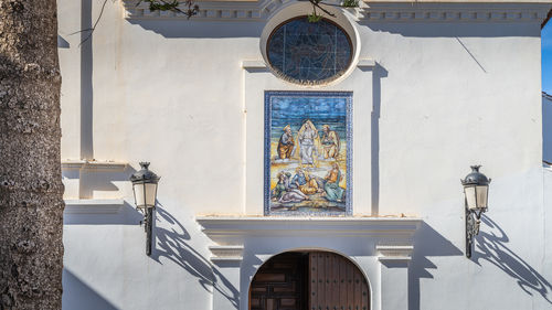 Low angle view of historic building