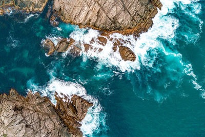 Close-up of rocks in sea