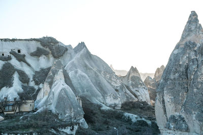 Scenic view of mountains against clear sky