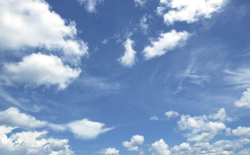 Low angle view of clouds in sky