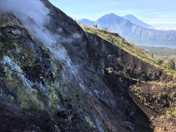 Scenic view of waterfall