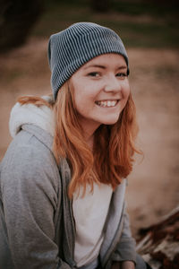 Portrait of a smiling young woman