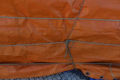 Full frame shot of orange wall