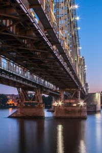Low angle view of bridge over river