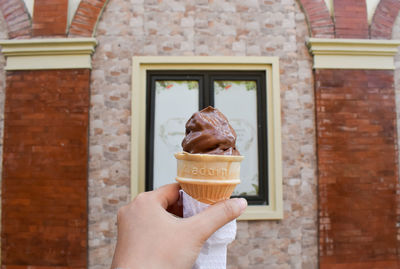 Ice cream in frame