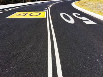 High angle view of highway