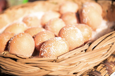 Close-up of ice cream in basket