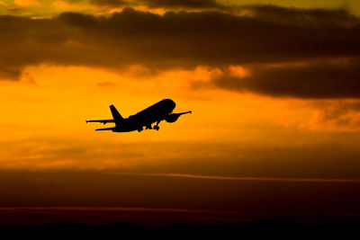 Vienna airport sunset departure of a airbus a320 