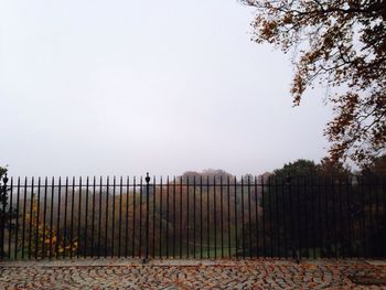 Fence seen through chainlink fence