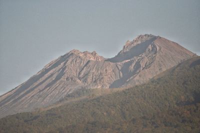 Scenic view of mountains against clear sky