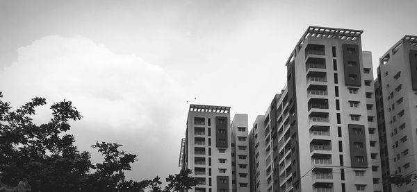 Low angle view of buildings against sky