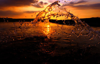 View of sea at sunset