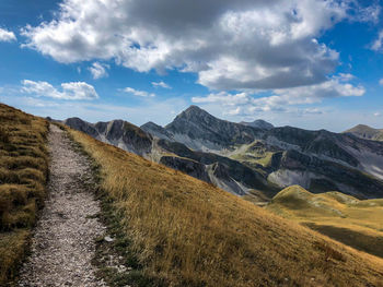 Scenic view of mountain landscape against sky