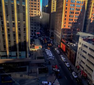 Traffic on road in city