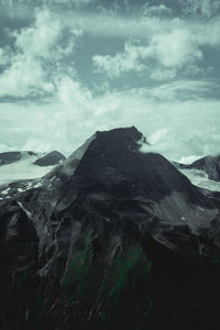 Scenic view of mountain range against sky