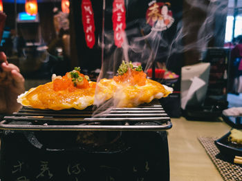 Close-up of sweet food in restaurant