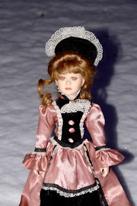 Portrait of cute girl wearing hat