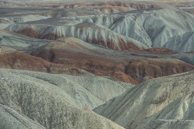 High angle view of rock formations
