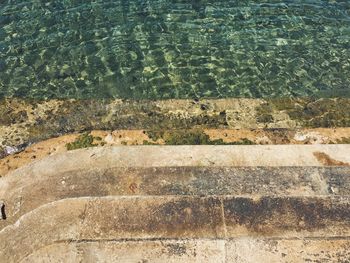 High angle view of swimming pool