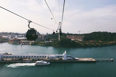 Boats in harbor