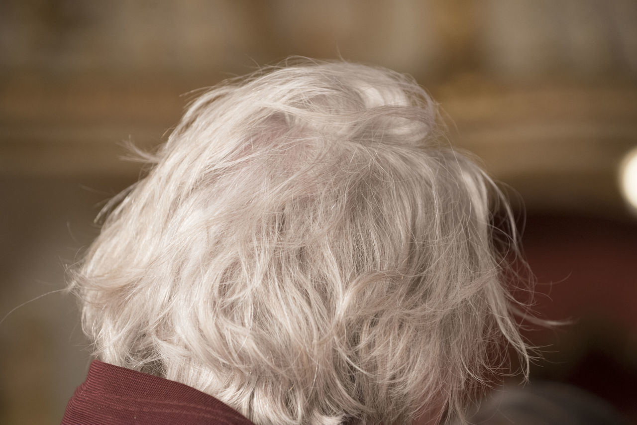 REAR VIEW PORTRAIT OF WOMAN WITH HAIR