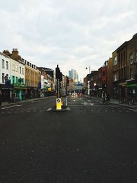 City street with buildings in background