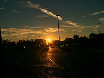 Road at sunset