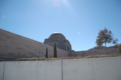 Low angle view of castle against clear sky