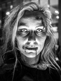 Close-up portrait of young woman