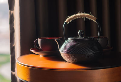 Close-up of tea kettle