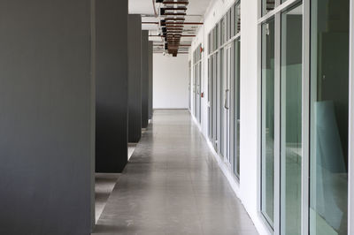 Empty corridor of building