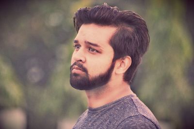 Portrait of bearded young man