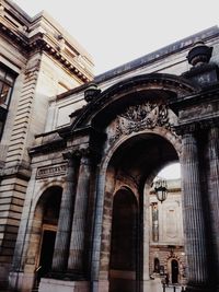 Low angle view of old built structure