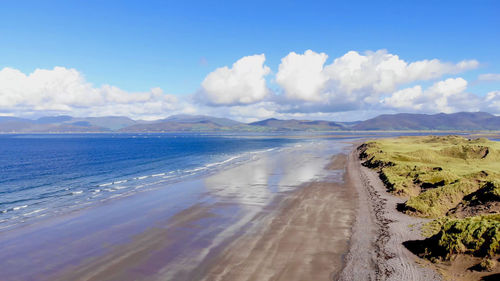 Panoramic view of beach and sea against sky