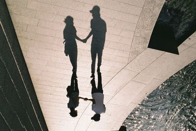 High angle view of footpath