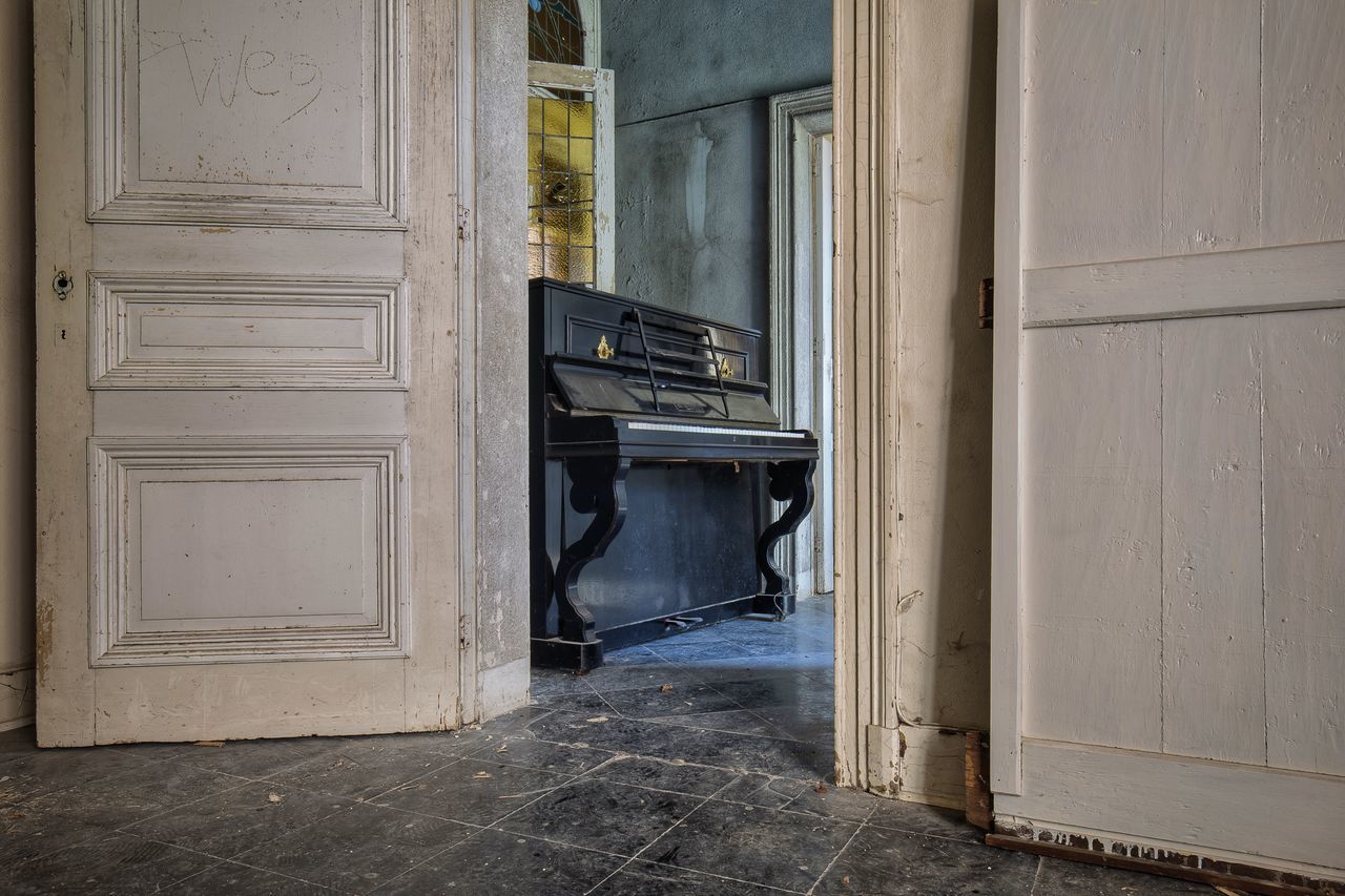 door, abandoned, architecture, built structure, doorway, no people, open, damaged, indoors, open door, day