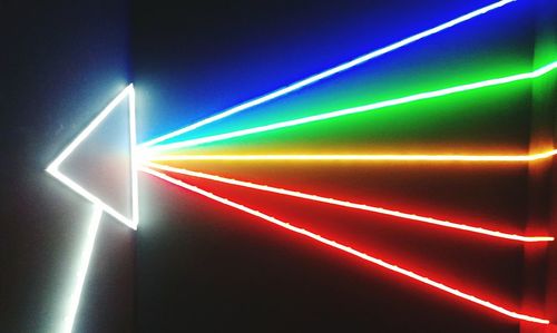 Illuminated lights at night