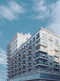 Low angle view of modern building against sky