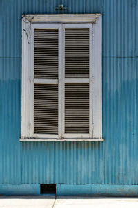 Closed window of building