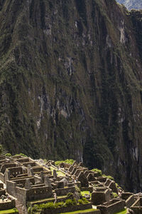 View of old ruins against mountain