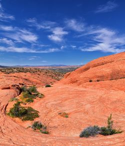 Scenic view of desert against sky