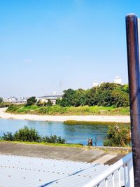 Scenic view of river against sky