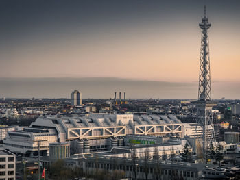 High angle view of cityscape. funkturm.