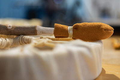 Close-up of bread on table