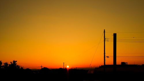 Scenic view of landscape at sunset