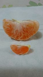 Close-up of orange on table