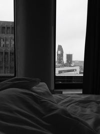 Close-up of bed