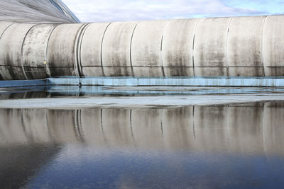 View of reservoir pipe against sky