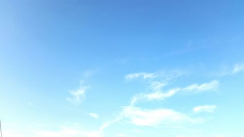 Low angle view of blue sky