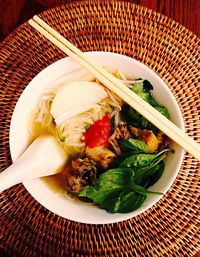 Close-up of food served in plate